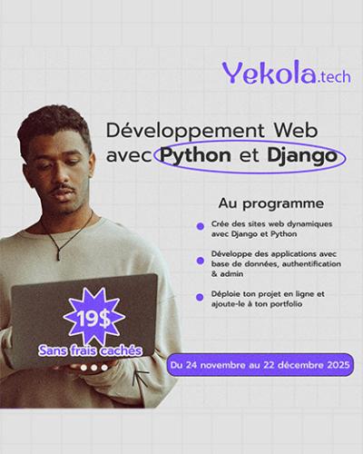 Formation : Développement Web avec Python et Django
