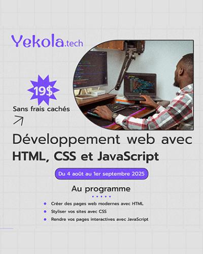 Développement Web avec HTML, CSS et JavaScript