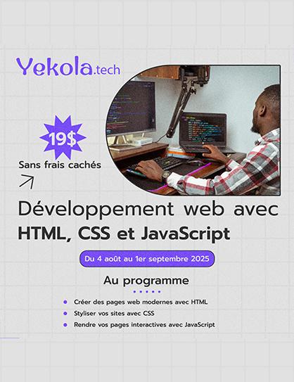 Développement Web avec HTML, CSS et JavaScript
