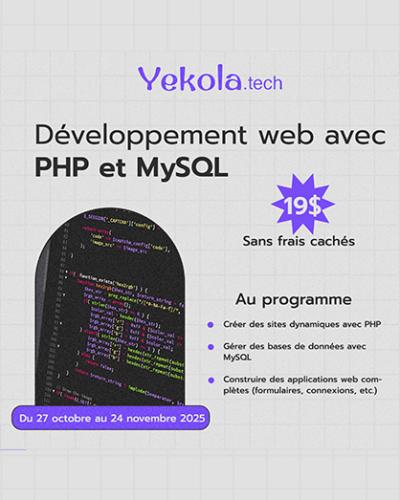 Développement web avec PHP et MySQL