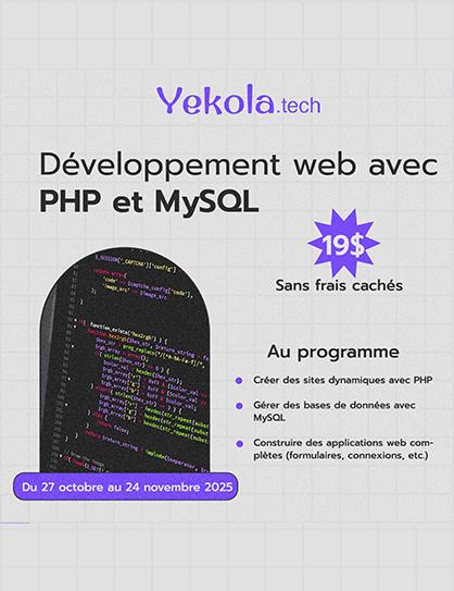 Développement web avec PHP et MySQL